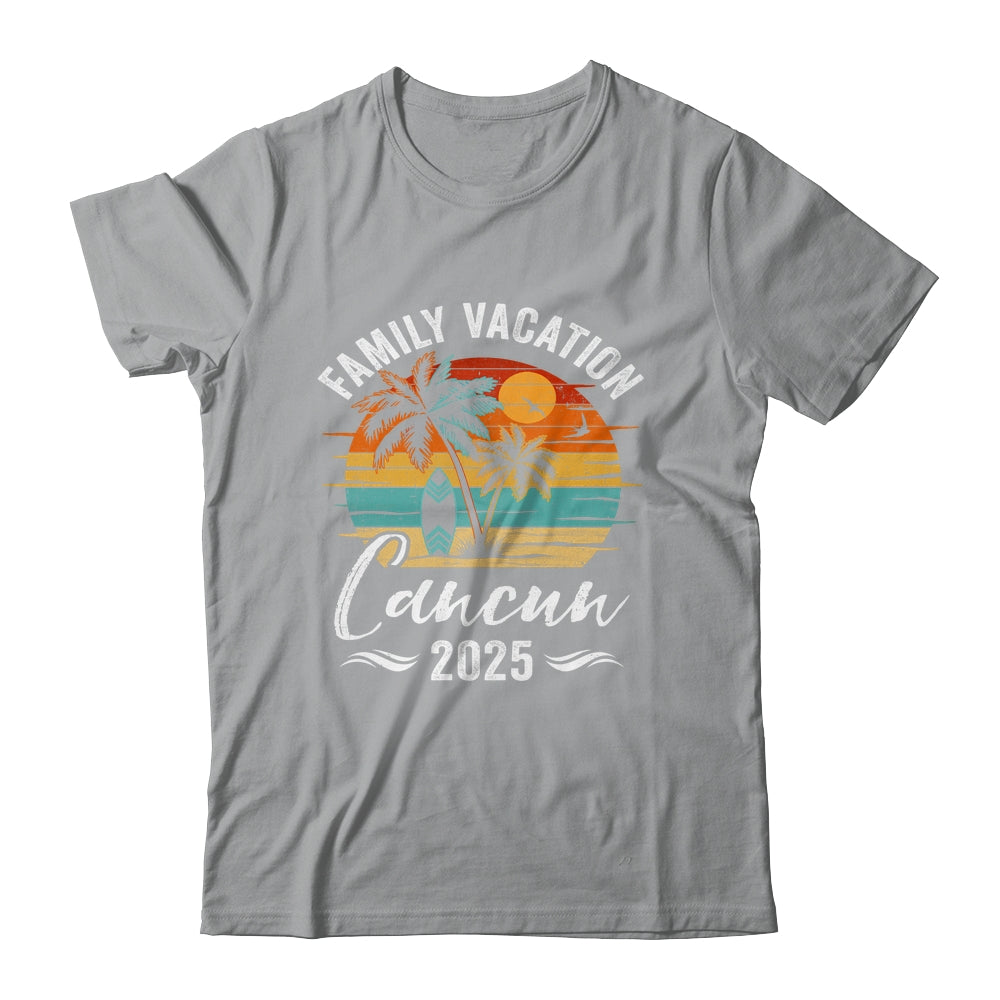Family Vacation 2025 Vintage Cancun Summer Matching Trip Shirt & Tank Top | siriusteestore