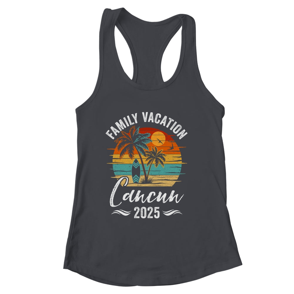 Family Vacation 2025 Vintage Cancun Summer Matching Trip Shirt & Tank Top | siriusteestore