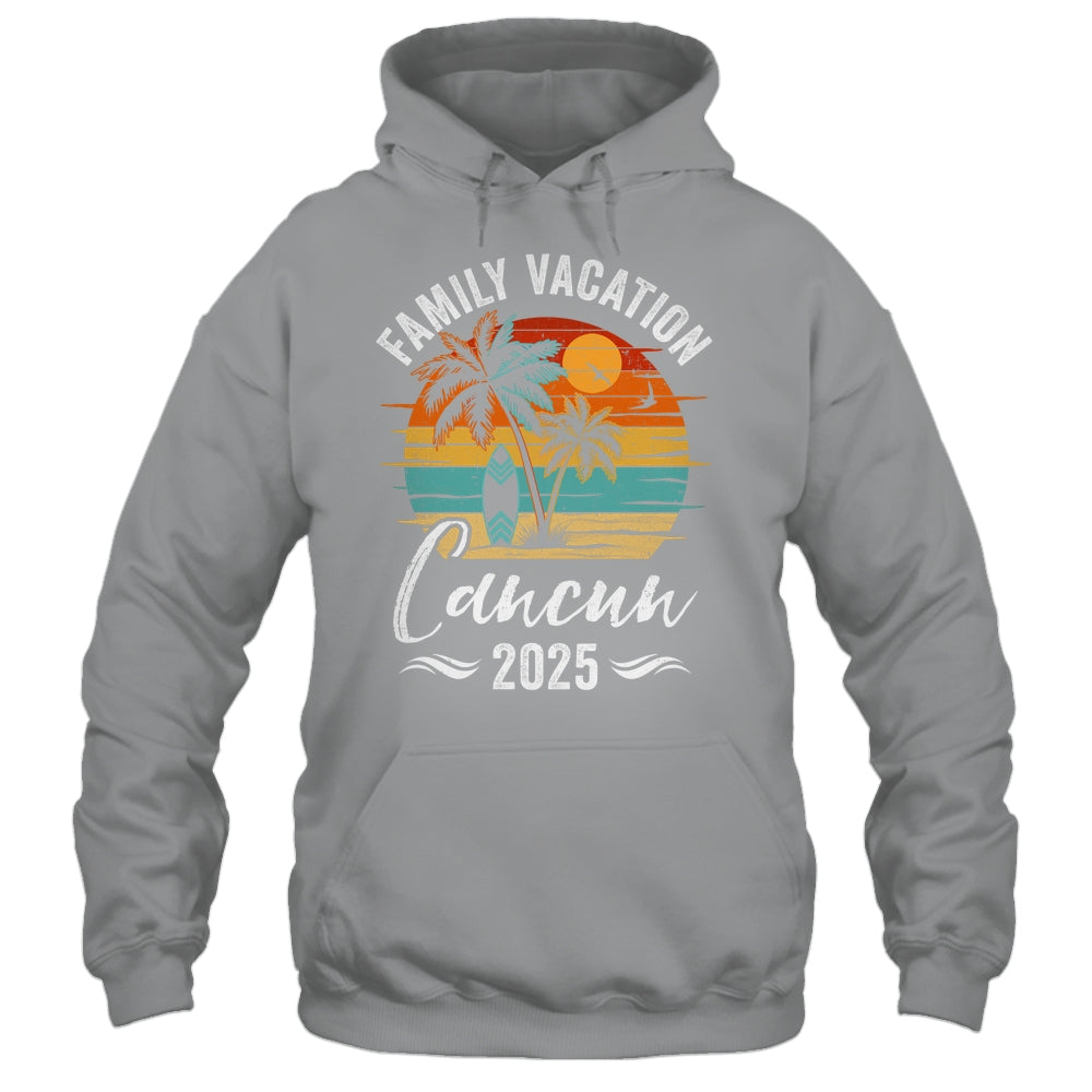 Family Vacation 2025 Vintage Cancun Summer Matching Trip Shirt & Tank Top | siriusteestore