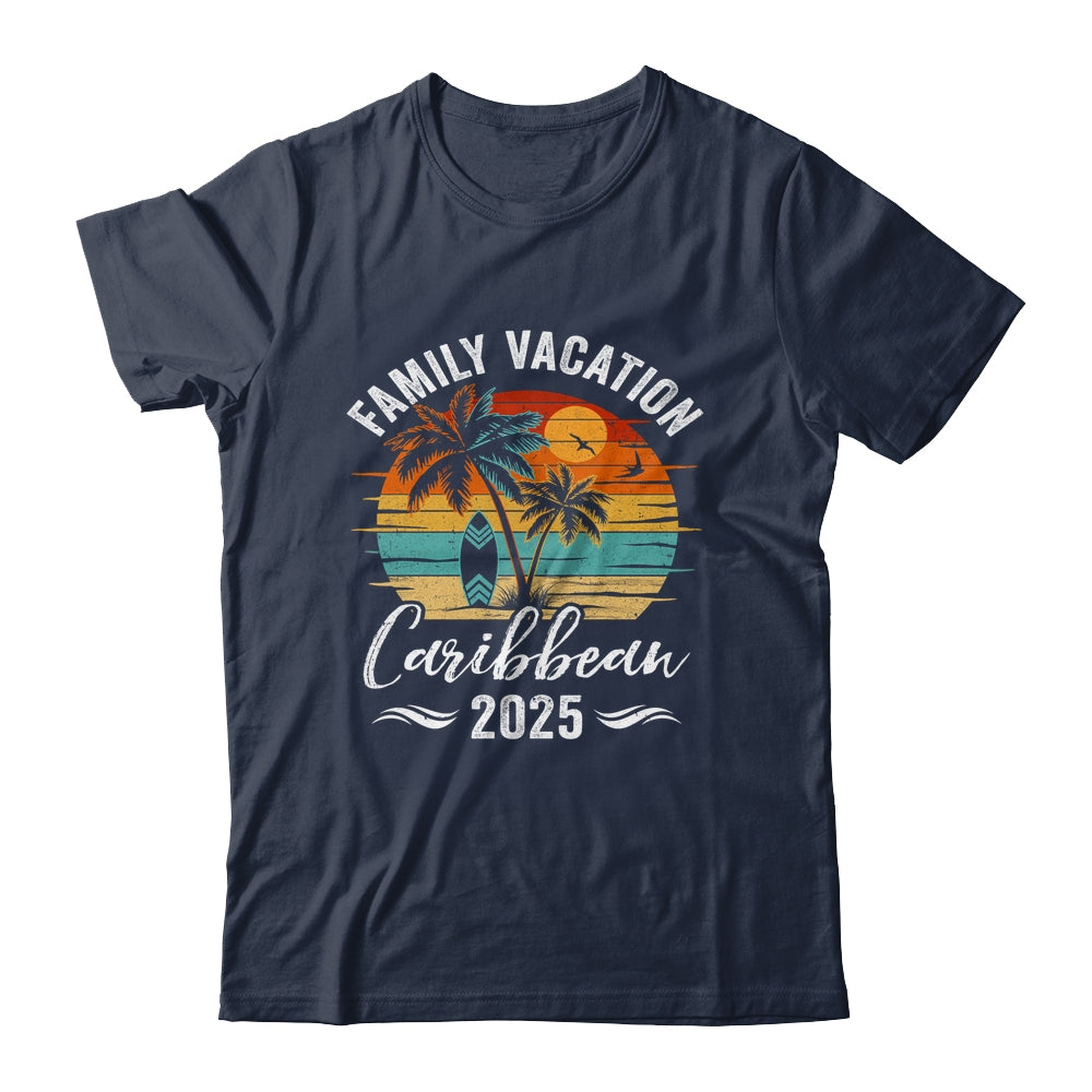 Family Vacation 2025 Vintage Caribbean Summer Matching Trip Shirt & Tank Top | siriusteestore