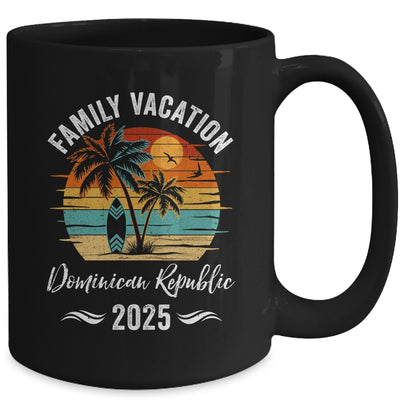 Family Vacation 2025 Vintage Dominican Republic Summer Matching Trip Mug | siriusteestore