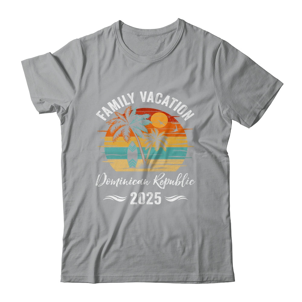 Family Vacation 2025 Vintage Dominican Republic Summer Matching Trip Shirt & Tank Top | siriusteestore