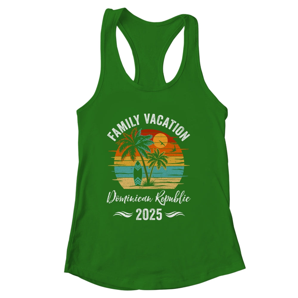 Family Vacation 2025 Vintage Dominican Republic Summer Matching Trip Shirt & Tank Top | siriusteestore