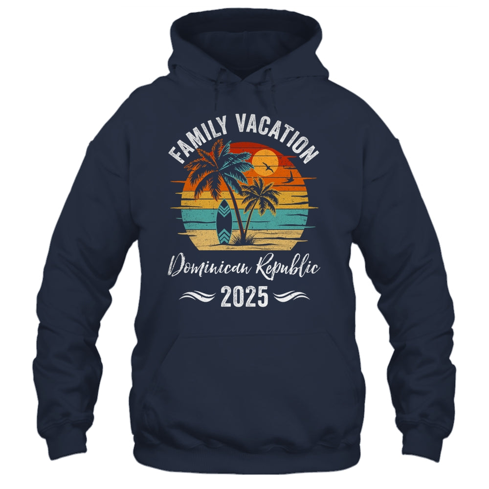 Family Vacation 2025 Vintage Dominican Republic Summer Matching Trip Shirt & Tank Top | siriusteestore