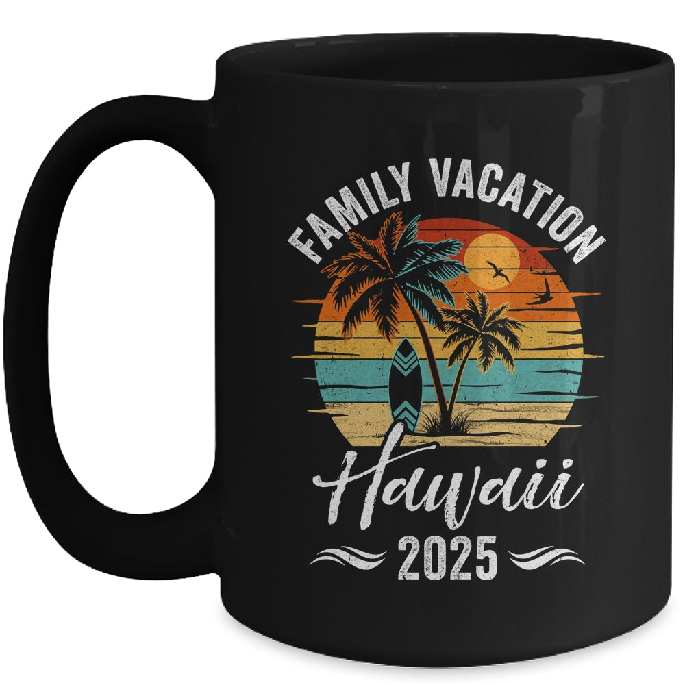Family Vacation 2025 Vintage Hawaii Summer Matching Trip Mug | siriusteestore