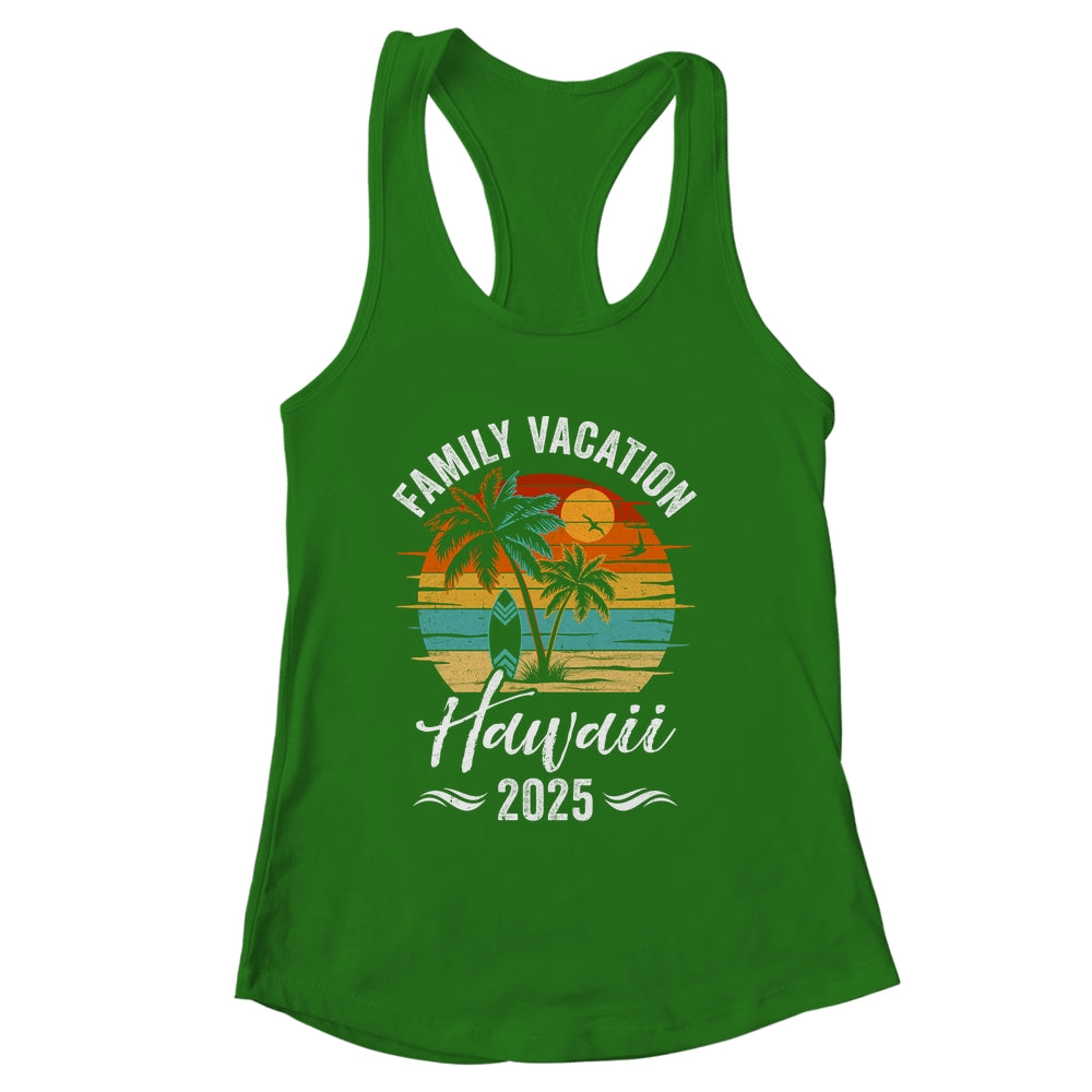 Family Vacation 2025 Vintage Hawaii Summer Matching Trip Shirt & Tank Top | siriusteestore