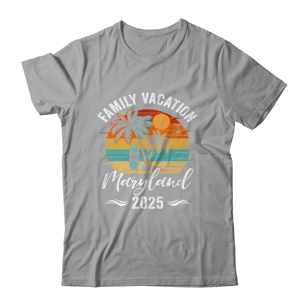 Family Vacation 2025 Vintage Maryland Summer Matching Trip Shirt & Tank Top | siriusteestore