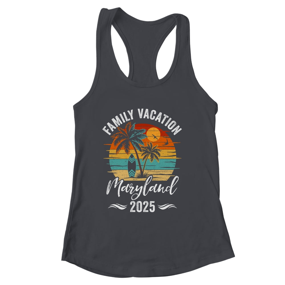 Family Vacation 2025 Vintage Maryland Summer Matching Trip Shirt & Tank Top | siriusteestore