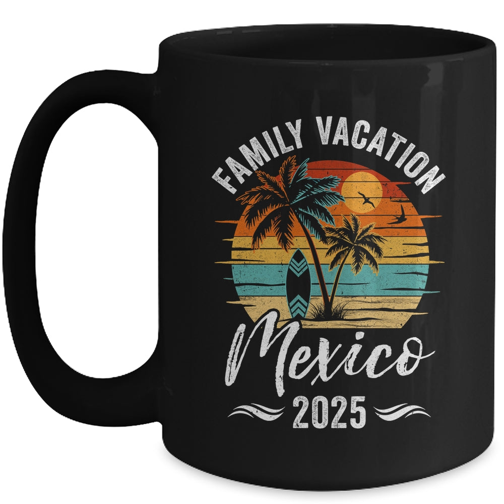 Family Vacation 2025 Vintage Mexico Summer Matching Trip Mug | siriusteestore
