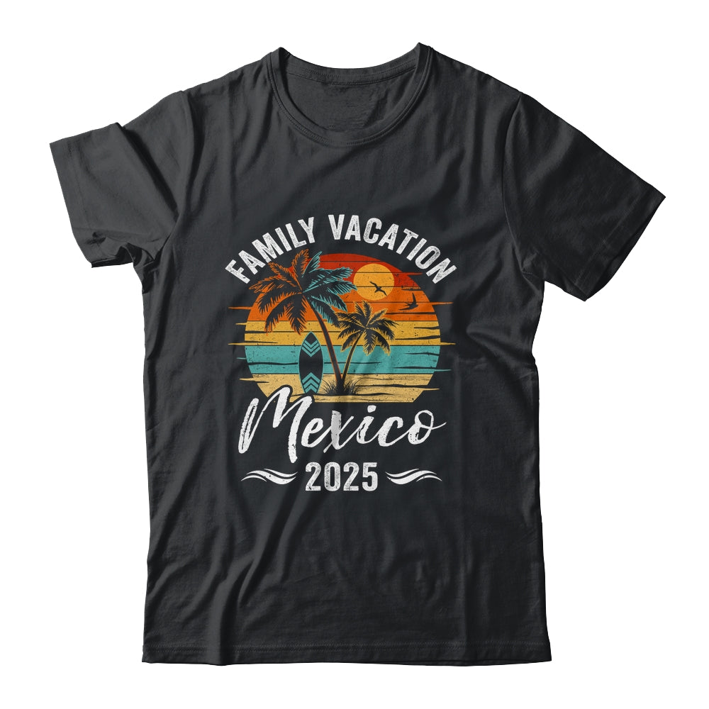 Family Vacation 2025 Vintage Mexico Summer Matching Trip Shirt & Tank Top | siriusteestore