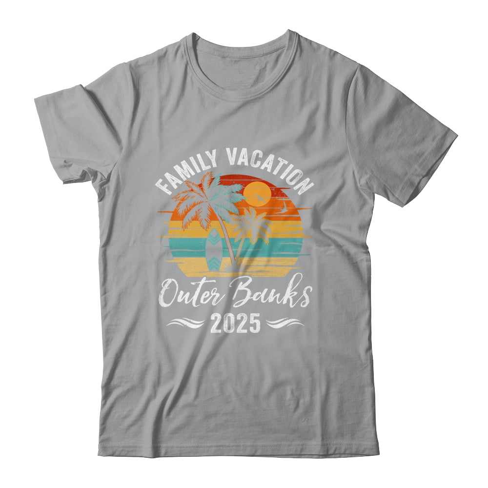 Family Vacation 2025 Vintage Outer Banks Summer Matching Trip Shirt & Tank Top | siriusteestore