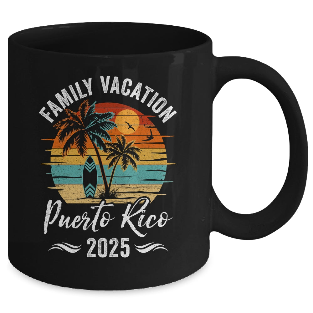 Family Vacation 2025 Vintage Puerto Rico Summer Matching Trip Mug | siriusteestore