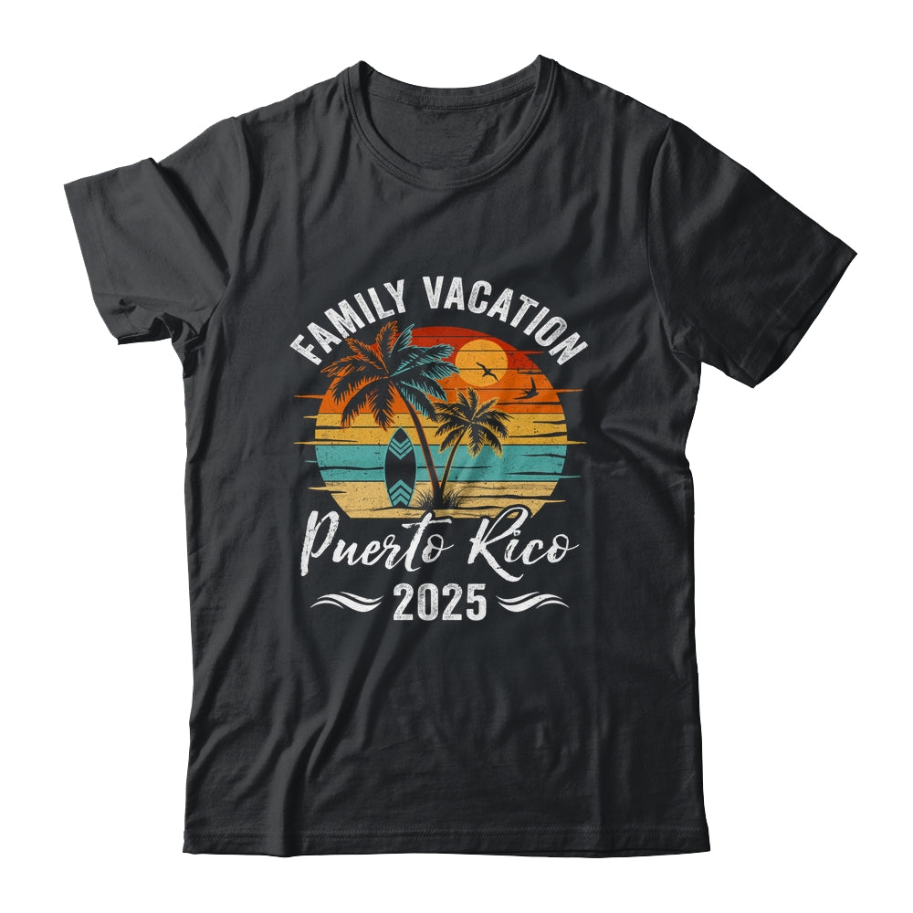 Family Vacation 2025 Vintage Puerto Rico Summer Matching Trip Shirt & Tank Top | siriusteestore
