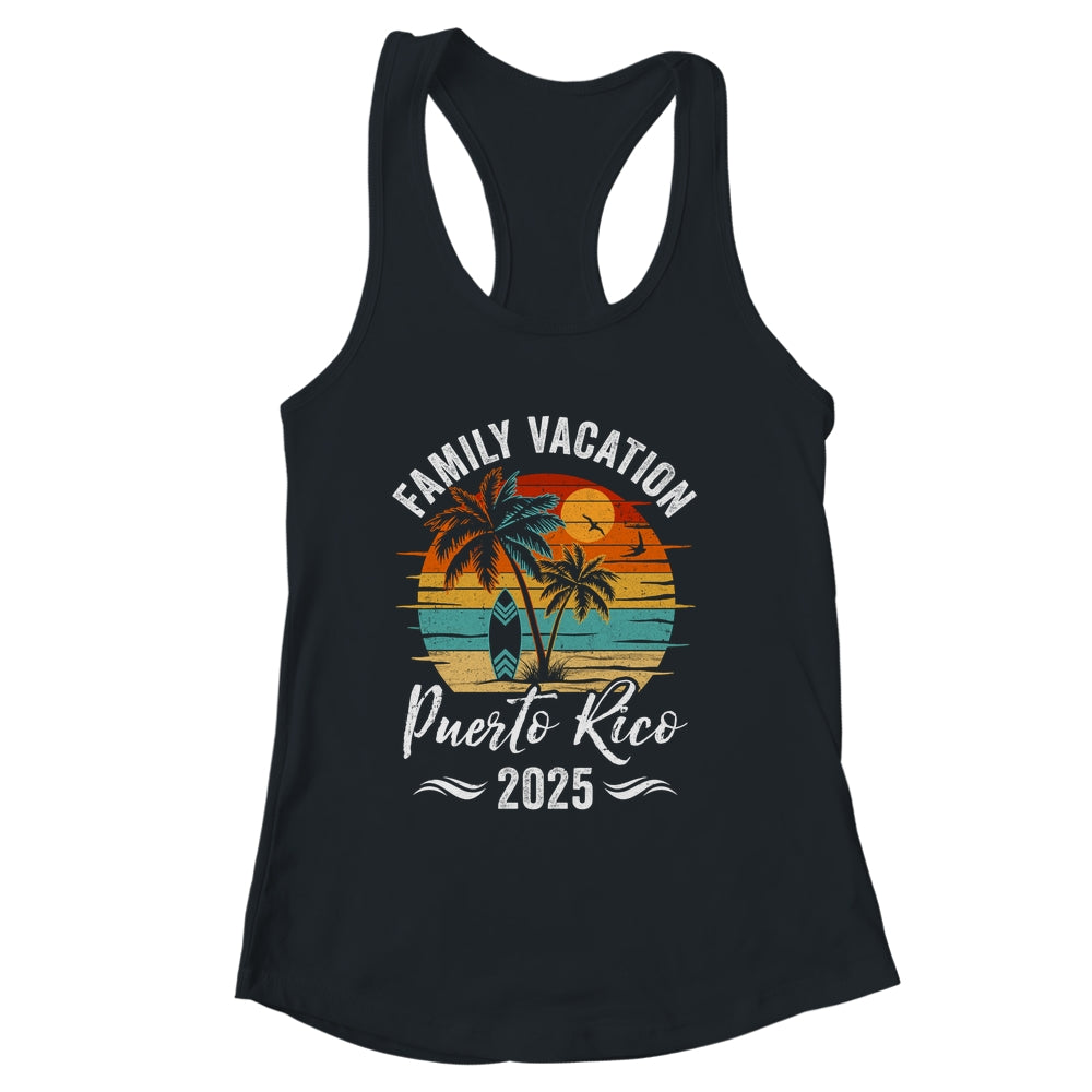 Family Vacation 2025 Vintage Puerto Rico Summer Matching Trip Shirt & Tank Top | siriusteestore