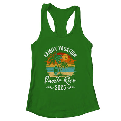 Family Vacation 2025 Vintage Puerto Rico Summer Matching Trip Shirt & Tank Top | siriusteestore