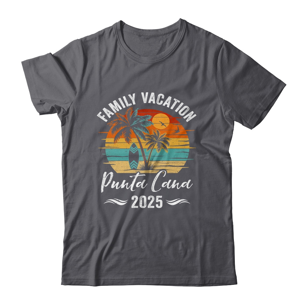 Family Vacation 2025 Vintage Punta Cana Summer Matching Trip Shirt & Tank Top | siriusteestore