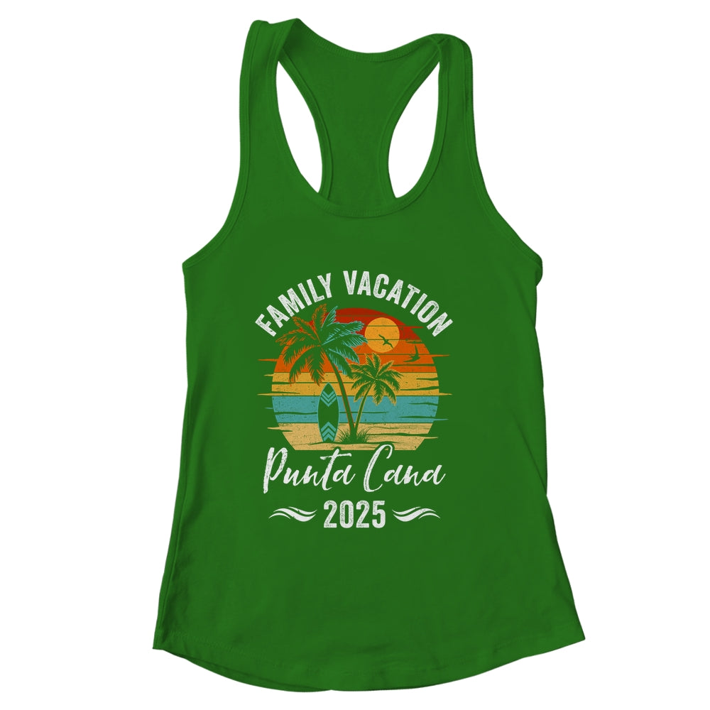 Family Vacation 2025 Vintage Punta Cana Summer Matching Trip Shirt & Tank Top | siriusteestore