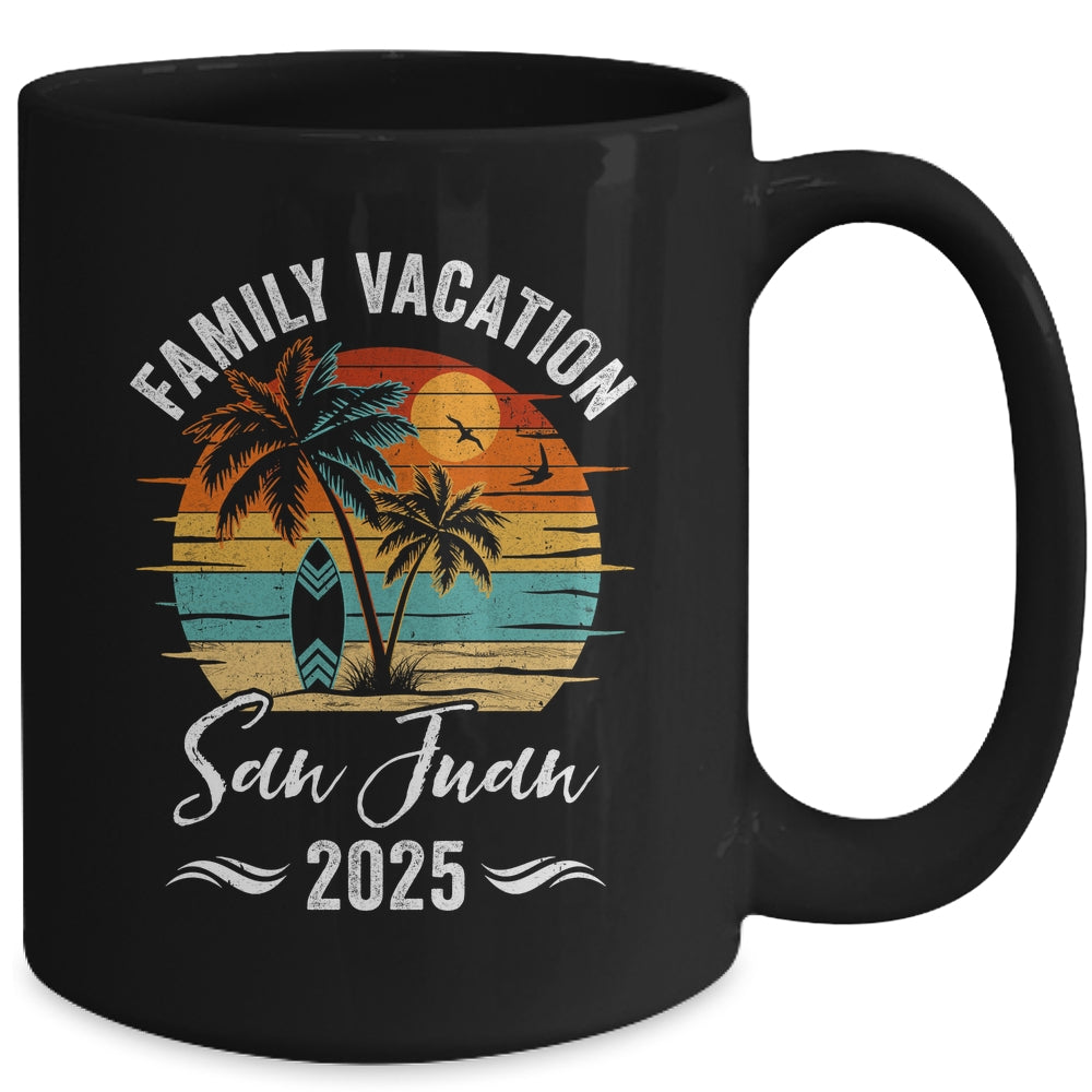 Family Vacation 2025 Vintage San Juan Summer Matching Trip Mug | siriusteestore