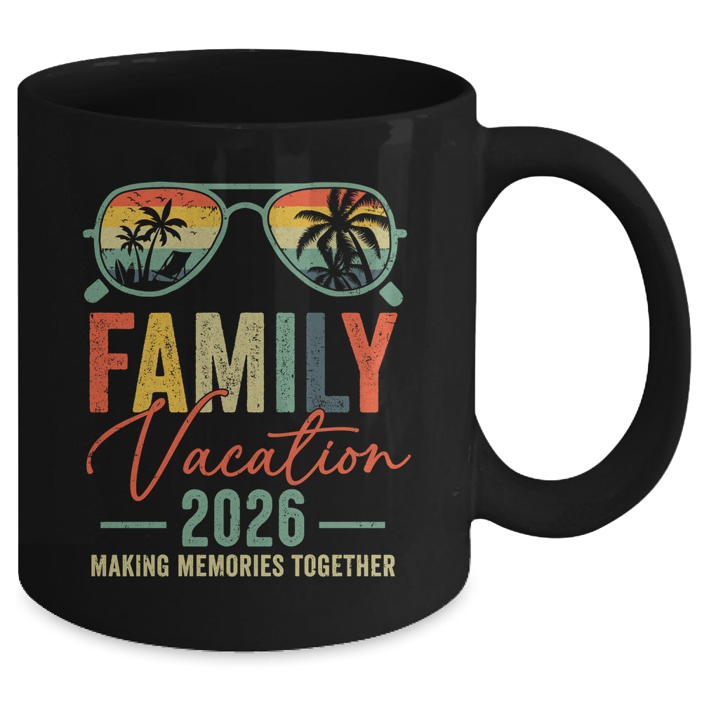 Family Vacation 2026 Beach Matching Summer Vacation Retro Mug | siriusteestore