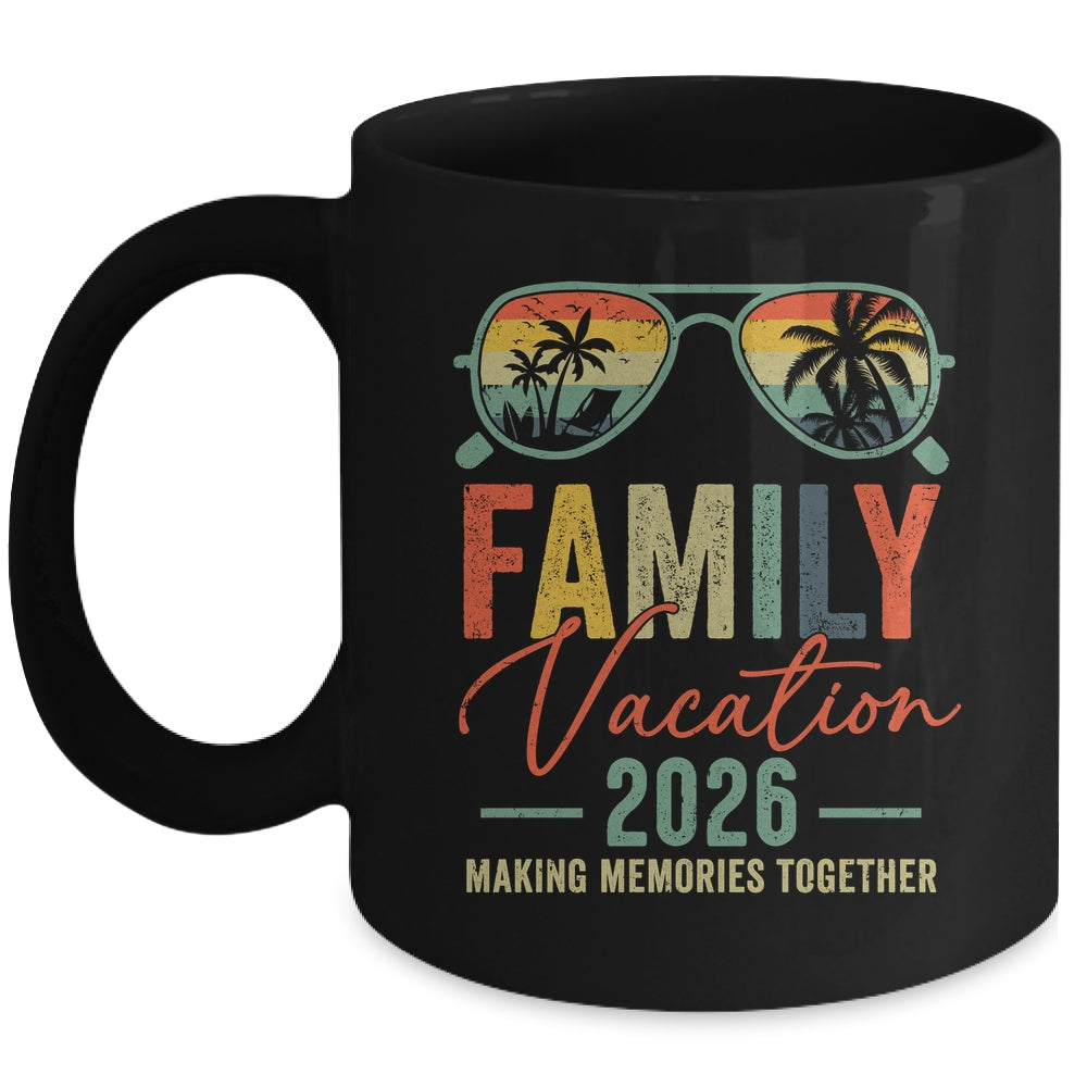Family Vacation 2026 Beach Matching Summer Vacation Retro Mug | siriusteestore