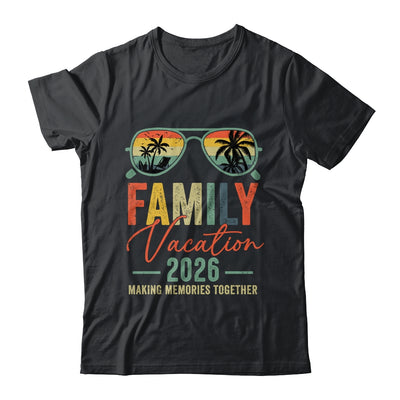 Family Vacation 2026 Beach Matching Summer Vacation Retro Shirt & Tank Top | siriusteestore