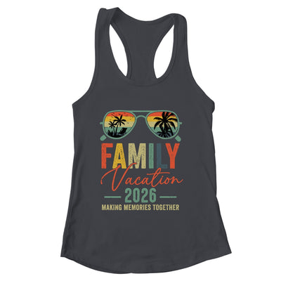 Family Vacation 2026 Beach Matching Summer Vacation Retro Shirt & Tank Top | siriusteestore