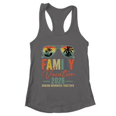 Family Vacation 2026 Beach Matching Summer Vacation Retro Shirt & Tank Top | siriusteestore