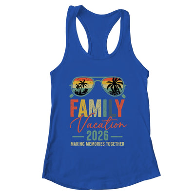 Family Vacation 2026 Beach Matching Summer Vacation Retro Shirt & Tank Top | siriusteestore