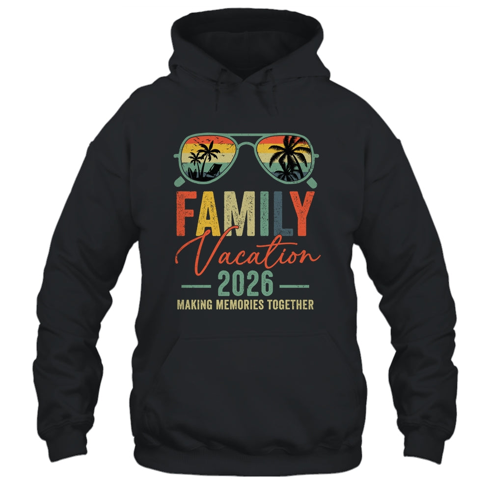Family Vacation 2026 Beach Matching Summer Vacation Retro Shirt & Tank Top | siriusteestore