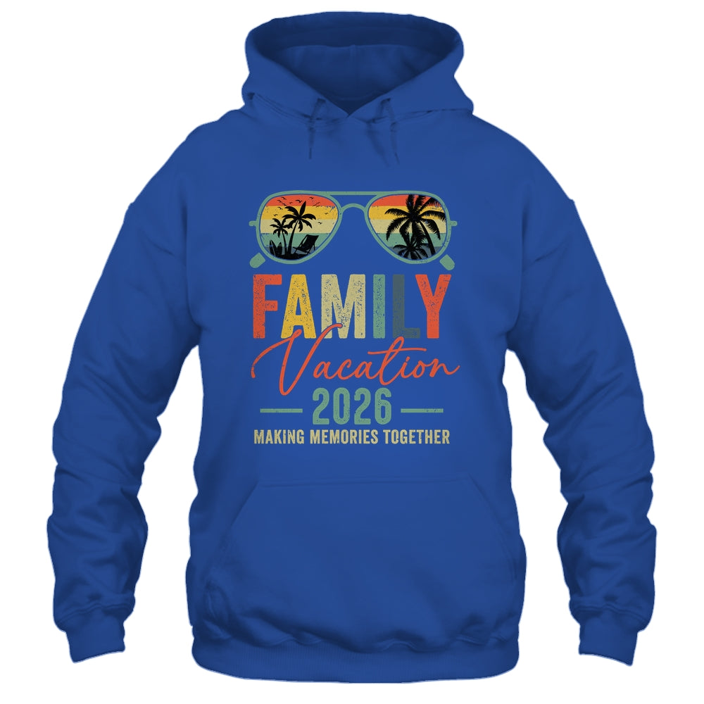Family Vacation 2026 Beach Matching Summer Vacation Retro Shirt & Tank Top | siriusteestore