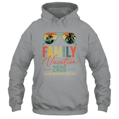 Family Vacation 2026 Beach Matching Summer Vacation Retro Shirt & Tank Top | siriusteestore