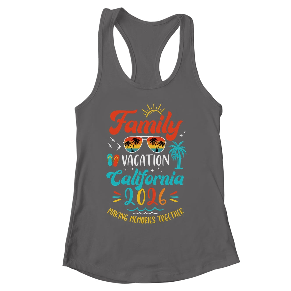 Family Vacation 2026 California Matching Summer Vacation Shirt & Tank Top | siriusteestore