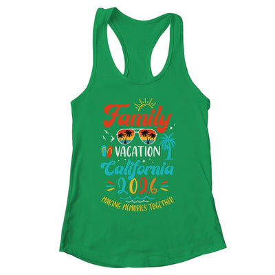 Family Vacation 2026 California Matching Summer Vacation Shirt & Tank Top | siriusteestore