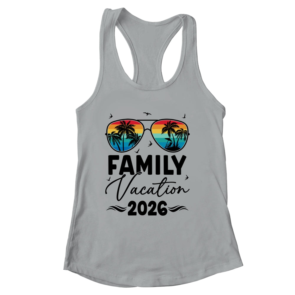 Family Vacation 2026 Matching Family Summer Vacation Shirt & Tank Top | siriusteestore