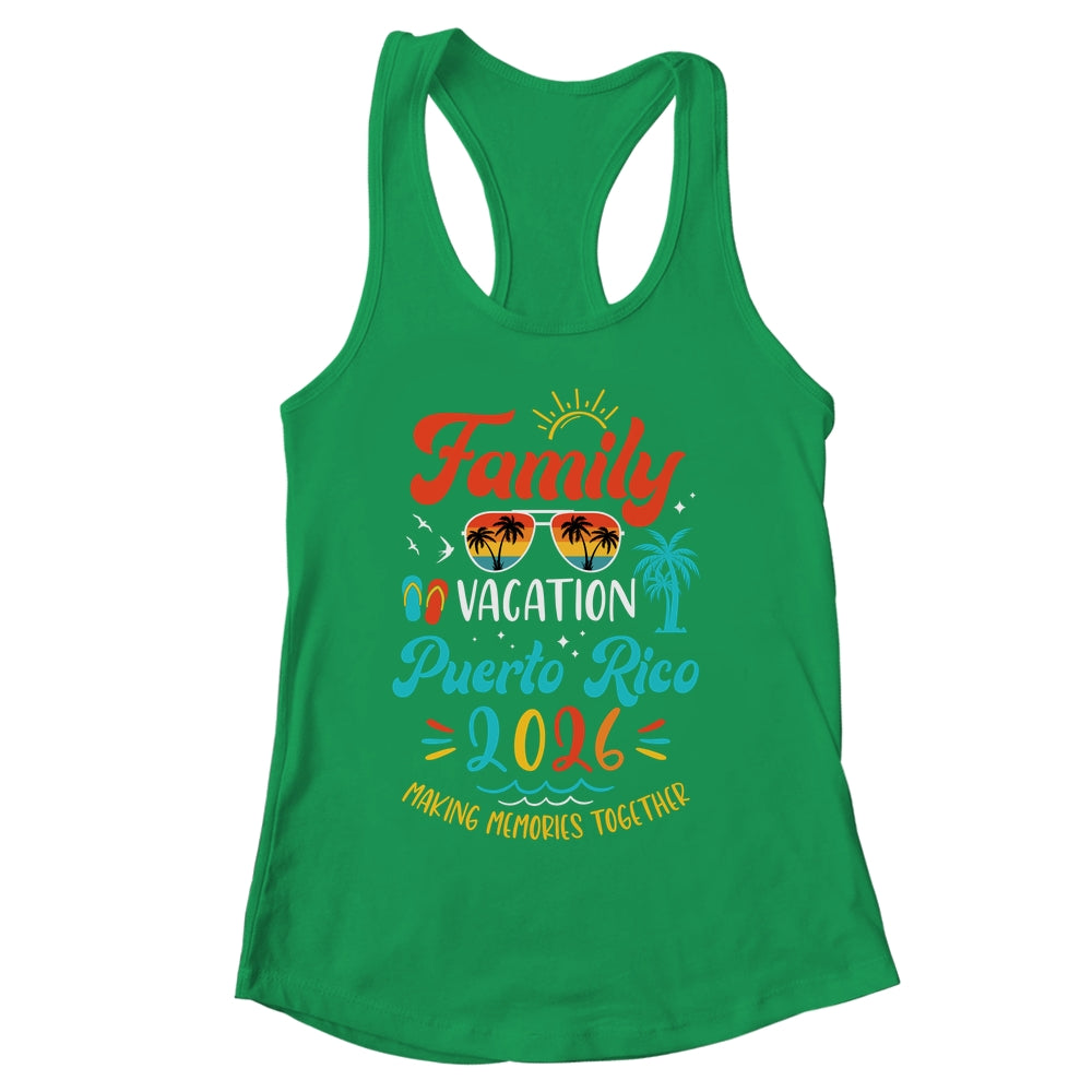 Family Vacation 2026 Puerto Rico Matching Summer Vacation Shirt & Tank Top | siriusteestore