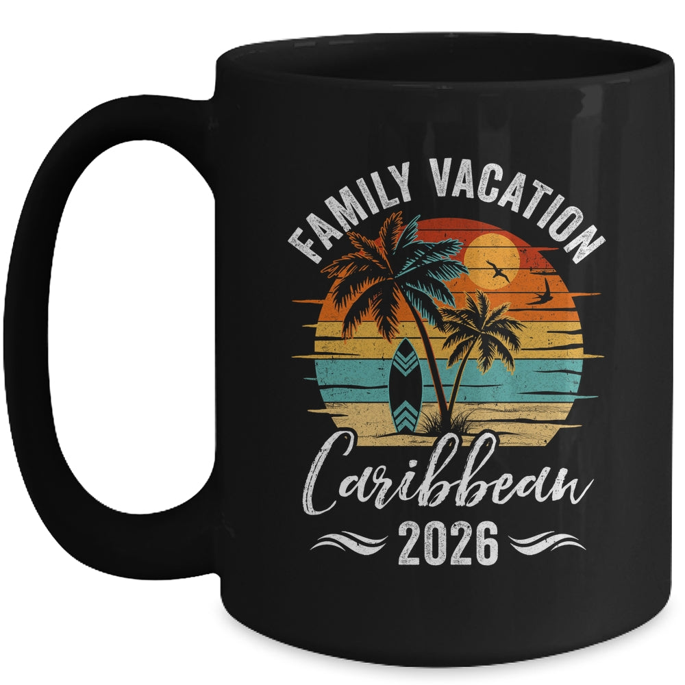 Family Vacation 2026 Vintage Caribbean Summer Matching Trip Mug | siriusteestore