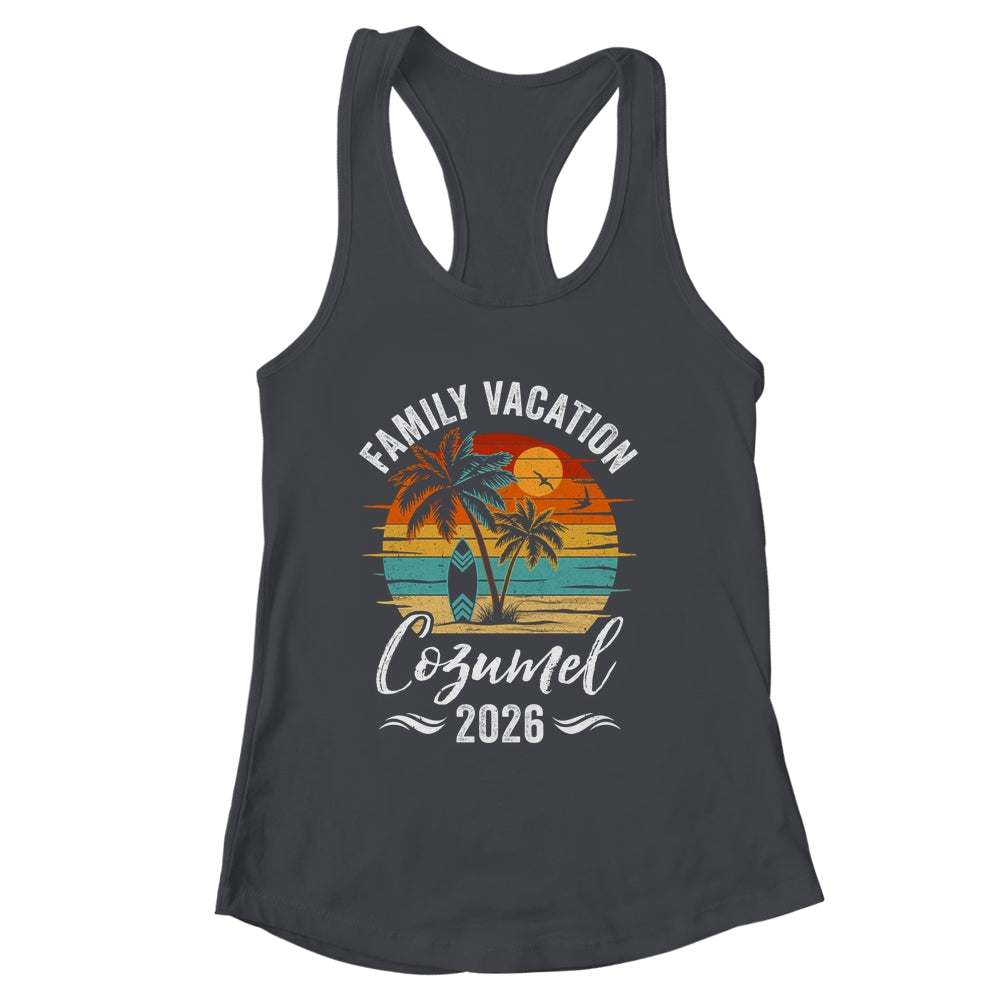 Family Vacation 2026 Vintage Cozumel Summer Matching Trip Shirt & Tank Top | siriusteestore