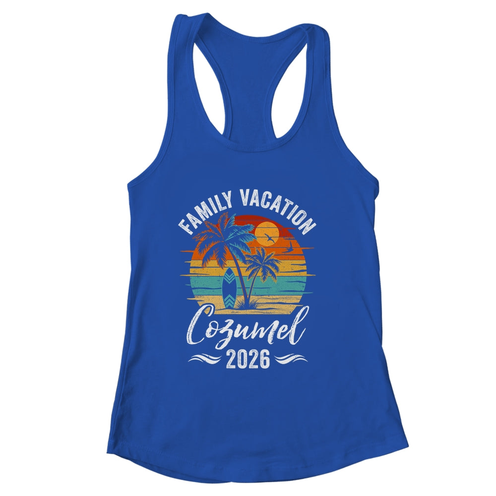 Family Vacation 2026 Vintage Cozumel Summer Matching Trip Shirt & Tank Top | siriusteestore