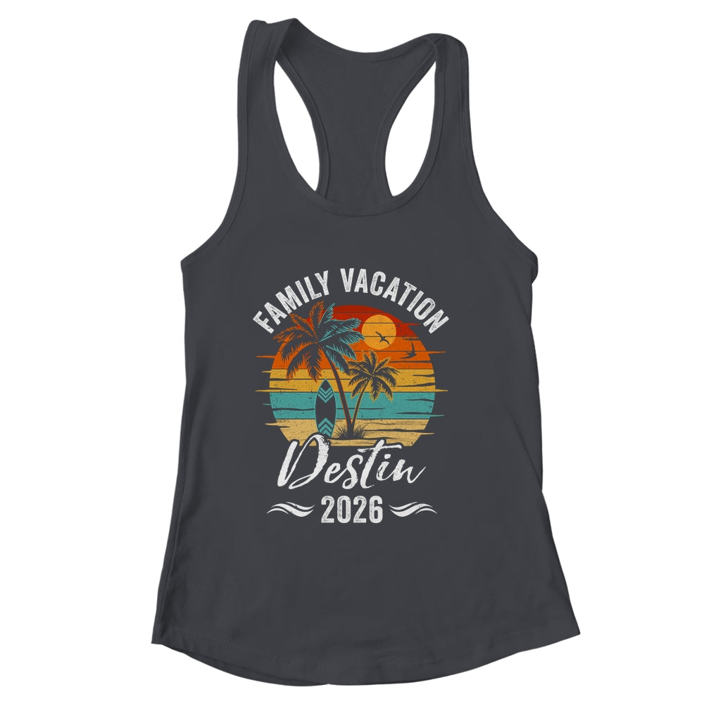 Family Vacation 2026 Vintage Destin Summer Matching Trip Shirt & Tank Top | siriusteestore