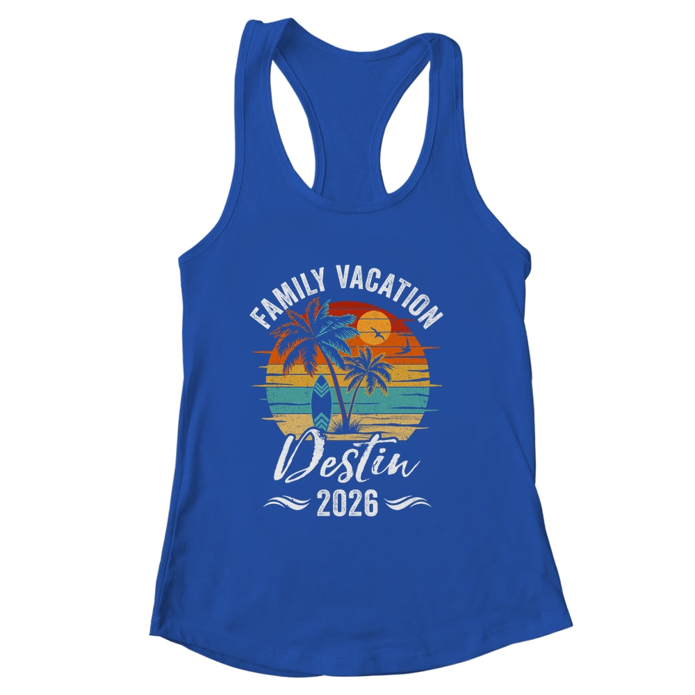 Family Vacation 2026 Vintage Destin Summer Matching Trip Shirt & Tank Top | siriusteestore