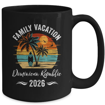 Family Vacation 2026 Vintage Dominican Republic Summer Matching Trip Mug | siriusteestore