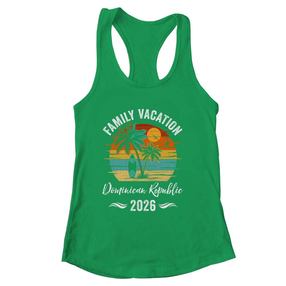 Family Vacation 2026 Vintage Dominican Republic Summer Matching Trip Shirt & Tank Top | siriusteestore