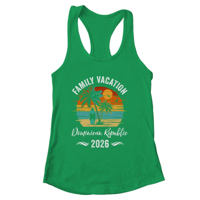 Family Vacation 2026 Vintage Dominican Republic Summer Matching Trip Shirt & Tank Top | siriusteestore