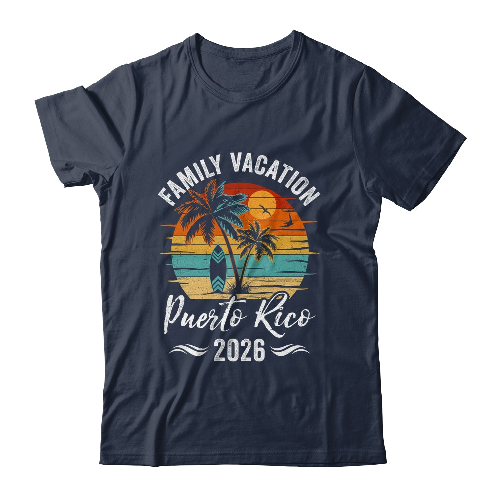 Family Vacation 2026 Vintage Puerto Rico Summer Matching Trip Shirt & Tank Top | siriusteestore