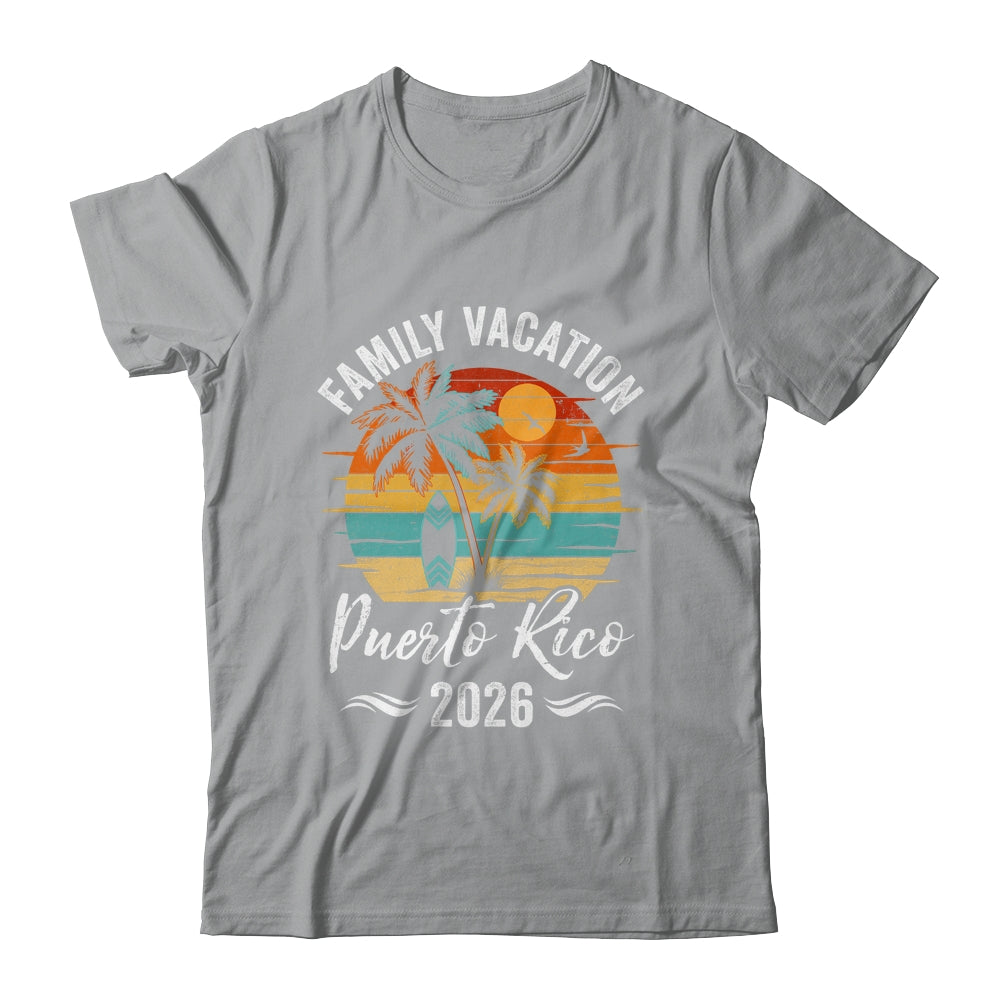 Family Vacation 2026 Vintage Puerto Rico Summer Matching Trip Shirt & Tank Top | siriusteestore