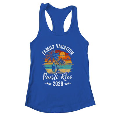 Family Vacation 2026 Vintage Puerto Rico Summer Matching Trip Shirt & Tank Top | siriusteestore