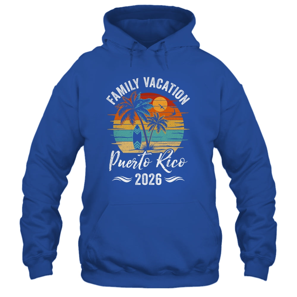 Family Vacation 2026 Vintage Puerto Rico Summer Matching Trip Shirt & Tank Top | siriusteestore