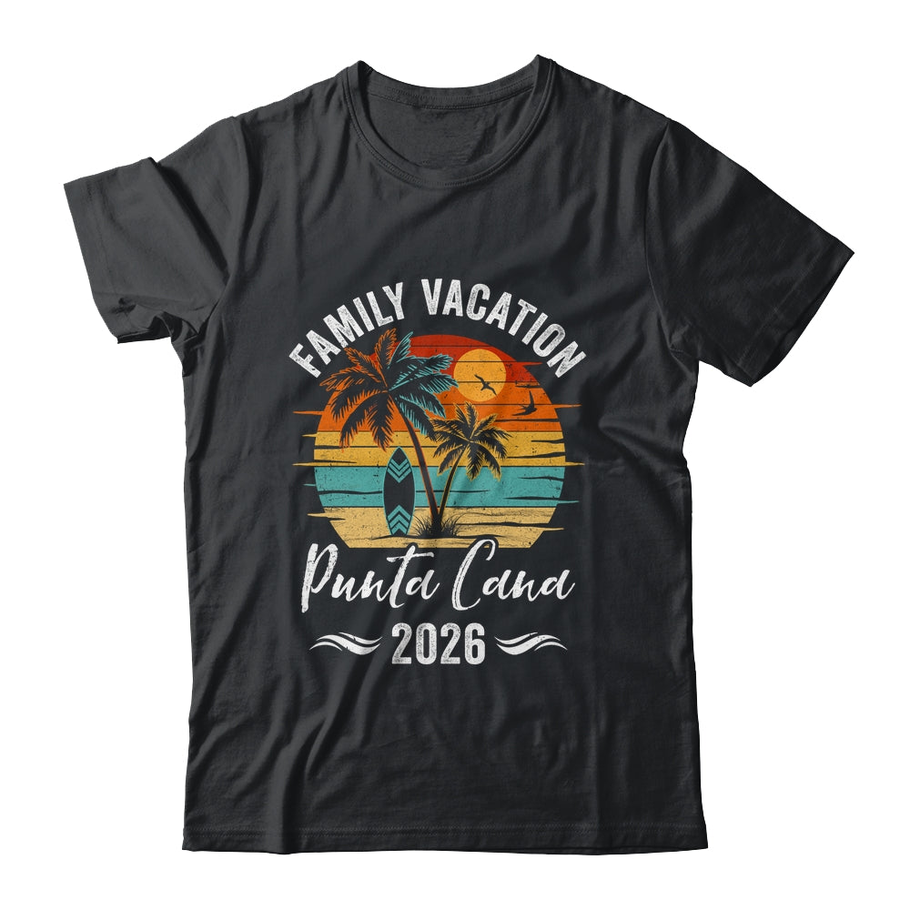 Family Vacation 2026 Vintage Punta Cana Summer Matching Trip Shirt & Tank Top | siriusteestore