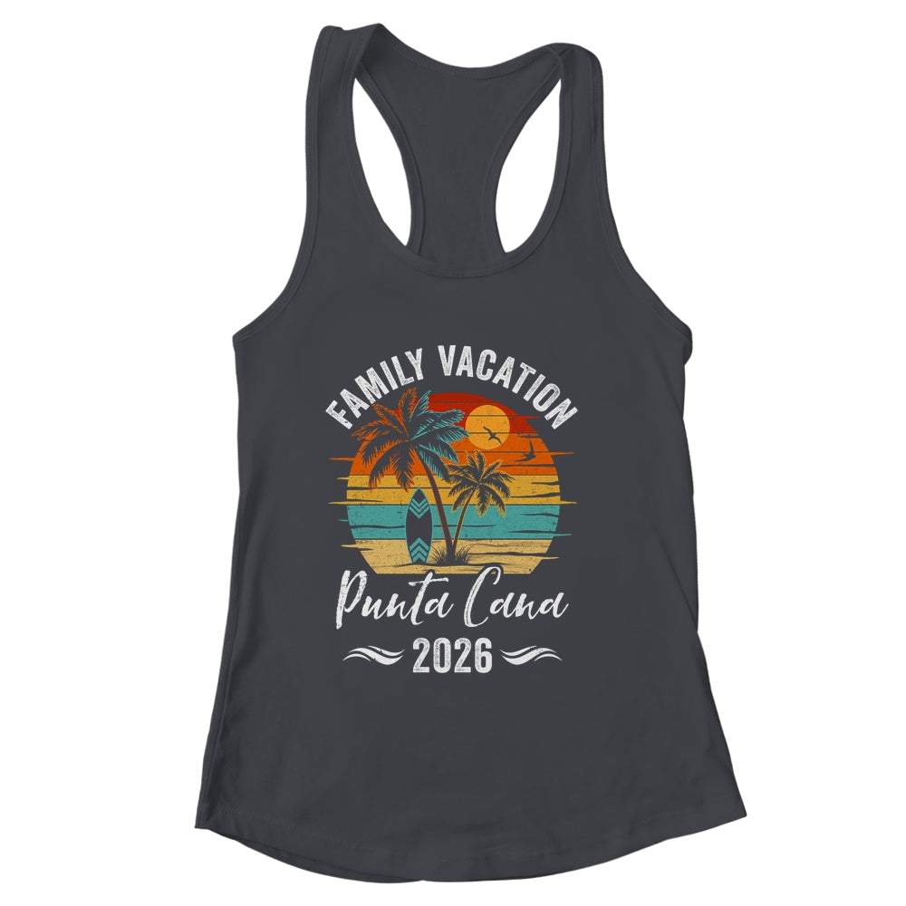 Family Vacation 2026 Vintage Punta Cana Summer Matching Trip Shirt & Tank Top | siriusteestore