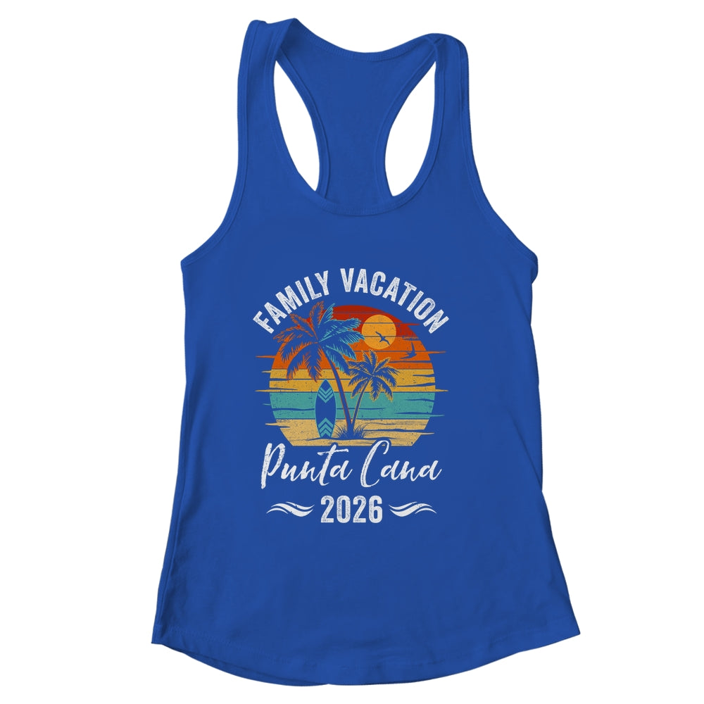 Family Vacation 2026 Vintage Punta Cana Summer Matching Trip Shirt & Tank Top | siriusteestore